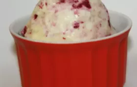 Creamy White Chocolate and Raspberry Ice Cream