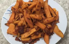 Crispy and Delicious Bacon Flavored Sweet Potato Fries