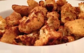 Crispy Oven-Fried Cauliflower with Tangy Horseradish Dip