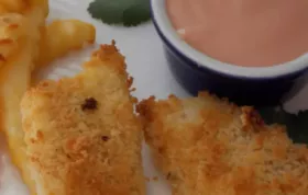 Crispy Parmesan-Crusted Fish Sticks with Tangy Malt Vinegar Dip