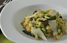 Delicious and Creamy Asparagus and Morel Risotto