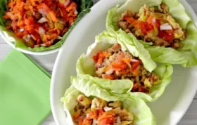 Delicious and Creative Corned Beef and Cabbage Leaf Wraps with a Fresh Carrot Salsa