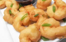 Delicious and Crispy Shrimp Tempura with Sake Dipping Sauce