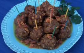 Delicious and Easy Party Meatballs with a Sweet Maple Glaze