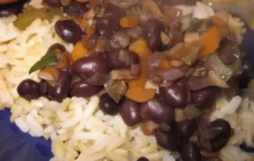 Delicious and Easy Rum Flavored Black Beans and Rice Dish