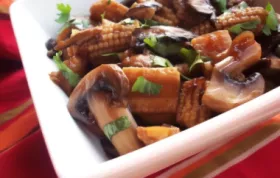 Delicious and Easy Stir-Fried Mushrooms with Baby Corn Recipe
