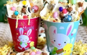 Delicious and festive white chocolate Easter bunny bark