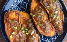 Delicious and Flavorful Roasted Sweet Potatoes with a Unique Sweet Miso Scallion Butter