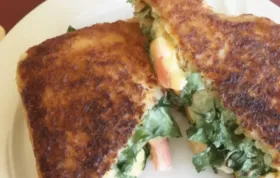 Delicious and Gooey Three Cheese and Basil Grilled Cheese Sandwich Recipe