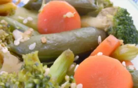 Delicious and healthy Asian-inspired sesame steamed vegetables