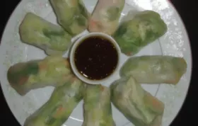 Delicious and Healthy Fresh Spring Rolls with Tangy Thai Dipping Sauce