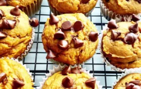 Delicious and Healthy Light Pumpkin Chocolate Chip Muffins