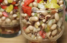 Delicious and Healthy Marinated Black Eyed Pea Salad