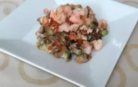 Delicious and Healthy Mediterranean Quinoa Salad with Shrimp