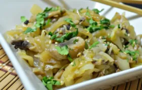 Delicious and Healthy Sesame Cabbage and Mushrooms Stir Fry Recipe