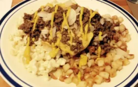 Delicious and hearty American Garbage Plate recipe