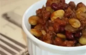 Delicious and hearty beans with bacon recipe