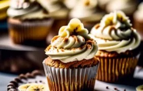 Delicious and Moist Banana Cupcakes with Cream Cheese Frosting