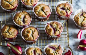 Delicious and Moist Rhubarb Muffins Recipe