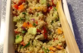 Delicious and Nutritious Quinoa Veggie Salad with a Tangy Vinaigrette Dressing