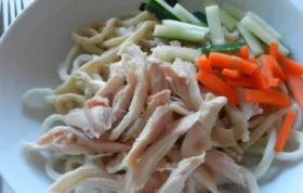 Delicious and Refreshing Chicken and Cold Noodles with a Spicy Kick