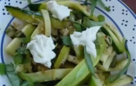 Delicious and Refreshing Zucchini Ribbons with Creamy Goat Cheese