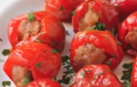 Delicious and Spicy Sausage-Stuffed Cherry Pepper Poppers Recipe