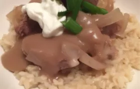 Delicious and Tender Slow Cooker Beef Tips and Rice
