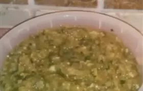 Delicious and zesty homemade roasted salsa verde