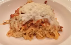 Delicious Baked Cream Cheese Spaghetti Casserole