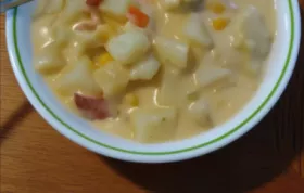 Delicious Baked Potato Soup with Homemade Rivels