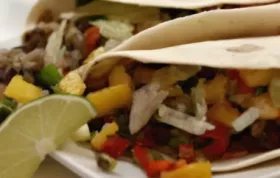 Delicious Beef Soft Tacos with Fresh Mango Salsa