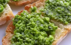 Delicious Bruschetta with Peas and Mint