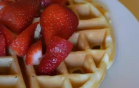 Delicious Buttermilk Waffles with Sweet Maple Syrup