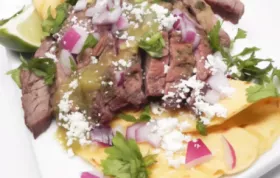 Delicious Carne Asada marinated in a flavorful cilantro sauce