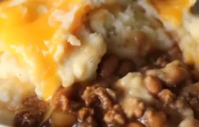 Delicious Cheesy Beef and Bean Bake