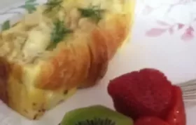 Delicious Croissant and Salmon Breakfast Casserole