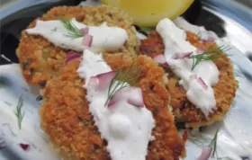 Delicious Falafels with Refreshing Yogurt Dill Sauce