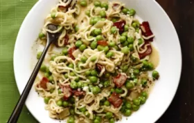 Delicious Fusion Dish: Pea and Pancetta Ramen Risotto