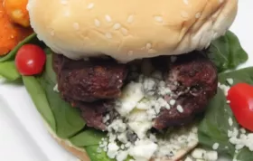 Delicious Greek Stuffed Burgers with a Tangy Tzatziki Sauce