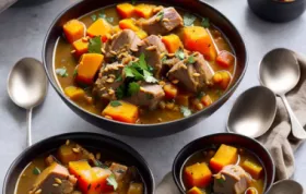 Delicious Halloween Stew with Pork and Butternut Squash