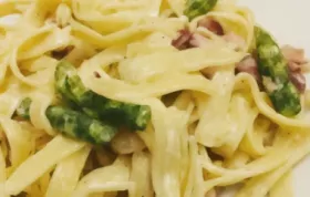 Delicious Ham and Asparagus Fettuccine Recipe