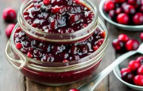Delicious Homemade Cranberry Sauce with a Tangy Twist of Raspberry Vinegar