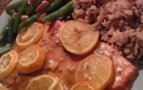 Delicious Honey Mustard Salmon Fillet with White Wine Sauce Recipe