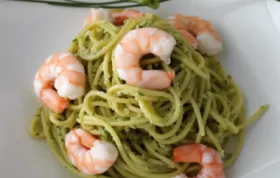 Delicious Light Shrimp and Pesto Pasta Recipe