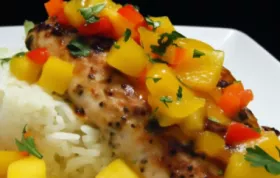 Delicious Mahi Mahi with Coconut Rice and Fresh Mango Salsa