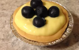 Delicious Mango Cheese Tart with Fresh Blueberries