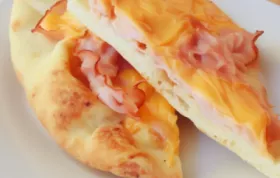 Delicious Naan Ham and Cheese Toastie