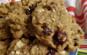 Delicious Oatmeal Cranberry White Chocolate Chunk Cookies