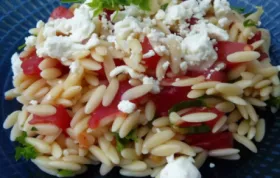 Delicious Orzo and Tomato Salad with Feta Cheese